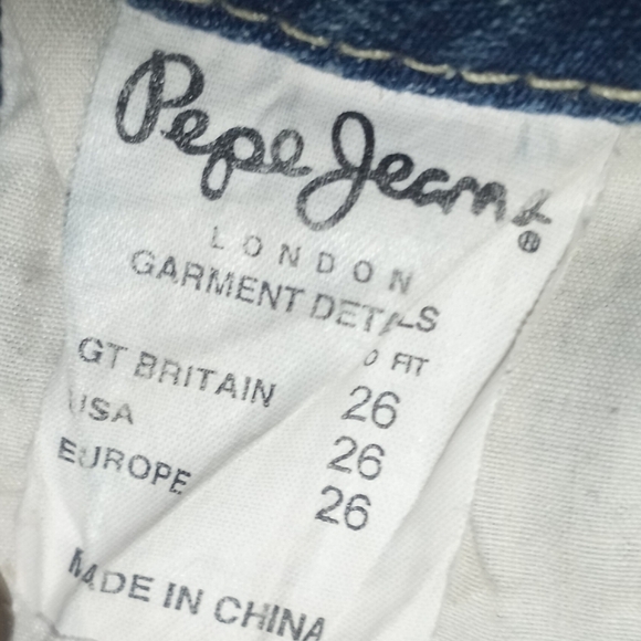 Vintage Y2K 2000s PEPE London Denim Jeans Size 26 - Picture 9 of 16